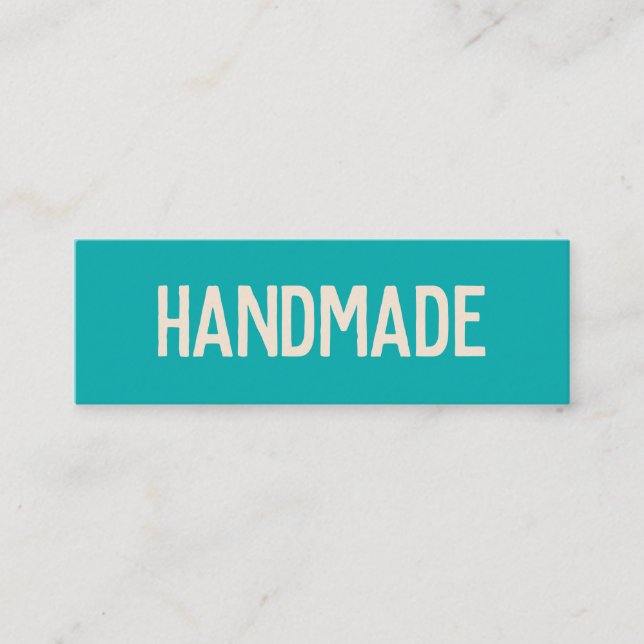 Carte De Visite Mini Rustique moderne turquoise cadeaux fait main vende (Devant)