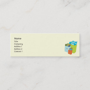 Carte De Visite Mini Sacs à provisions - maigres