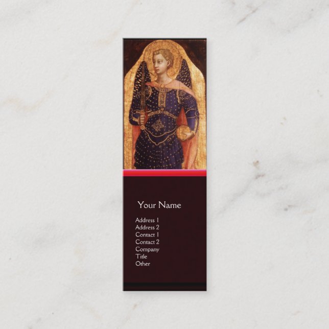 CARTE DE VISITE MINI SAINT MICHAEL L'ARCHANGEL AVEC DRAGON (Devant)