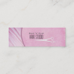 Carte De Visite Mini Salon moderne rose Hair Styliste