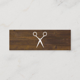 Carte De Visite Mini Salon Shears Bois rustique