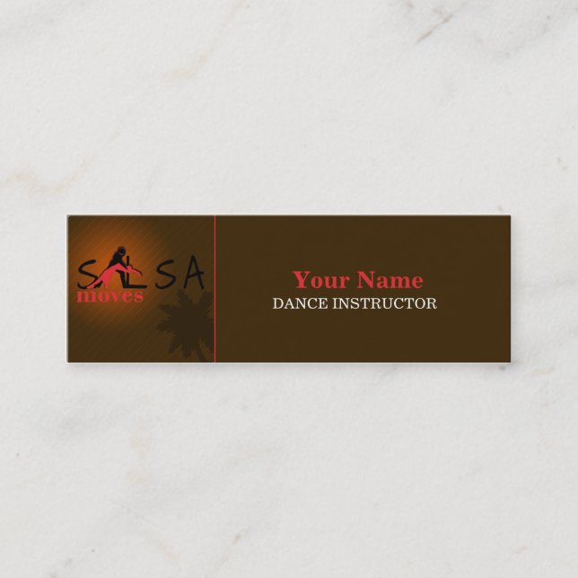 Carte De Visite Mini Salsa Moves - Business, Profil Card (Devant)