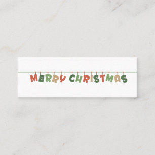 Carte De Visite Mini Salutation saisonnière d'hiver coloré de Joyeux