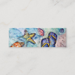 Carte De Visite Mini Sandales de Sanibel - aquarelle