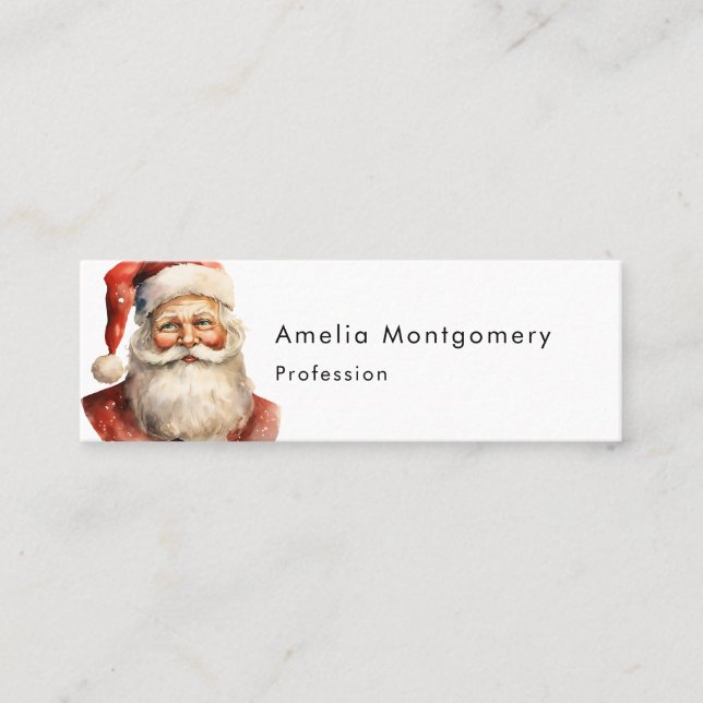 Carte De Visite Mini Santa Claus Retro Christmas (Devant)