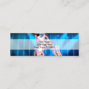 Carte De Visite Mini Saxophoniste de chats