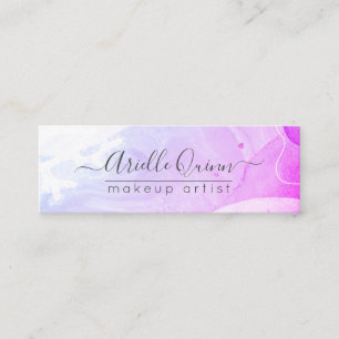 Carte De Visite Mini Script des formes d'aquarelle Abstraites