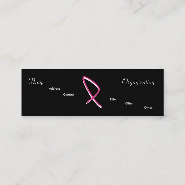 Carte De Visite Mini Sensibilisation au cancer du sein I (Devant)