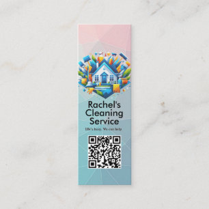 Carte De Visite Mini Service de nettoyage de maison moderne ménage