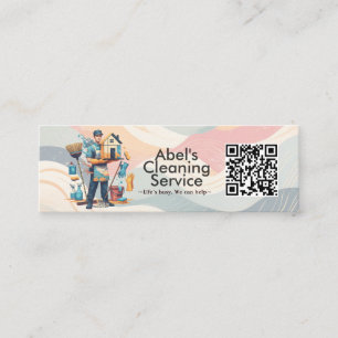Carte De Visite Mini Service de nettoyage de maison moderne ménage