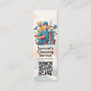 Carte De Visite Mini Service de nettoyage de maison moderne ménage