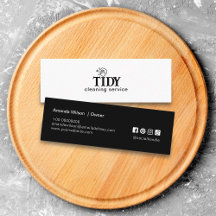 Service de nettoyage minimaliste noir et blanc