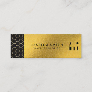 Carte De Visite Mini Shimmer géométrique or Hex Trim MUA
