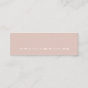 CARTE DE VISITE MINI SHOPPING DE MERCI BLEU ROSE MINIMAL SIMPLE