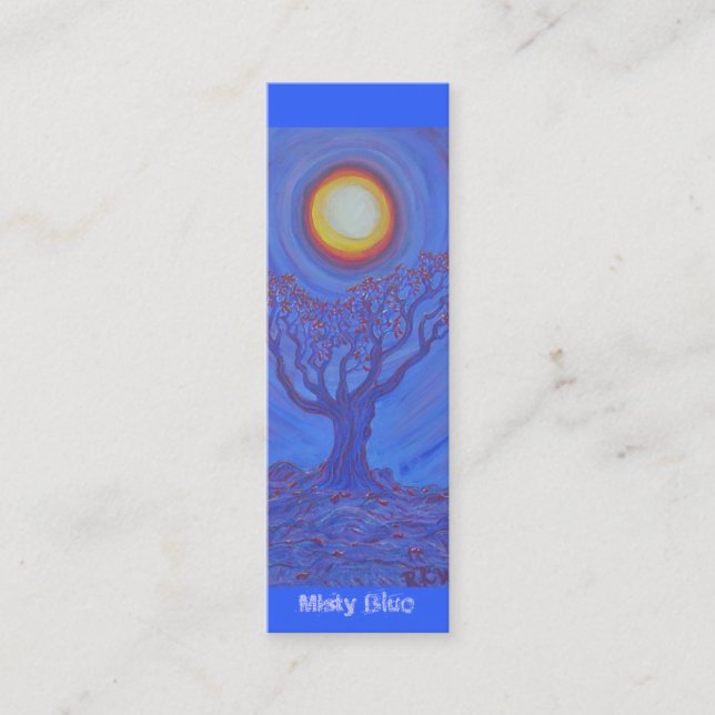 Carte De Visite Mini Signet - bleu brumeux (Devant)