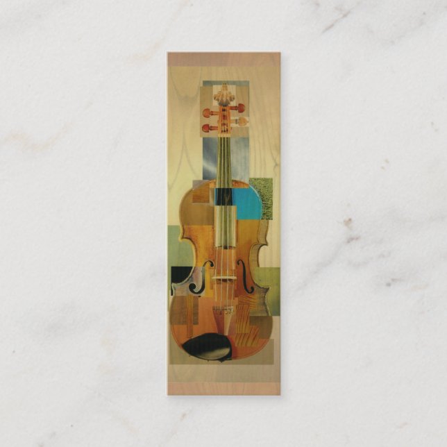 Carte De Visite Mini Signet composé de violon (Devant)