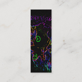 Carte De Visite Mini Signet de chat Neon Glow