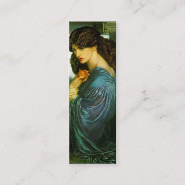 Carte De Visite Mini Signet de la Proserpine par Dante Gabriel Rossetti (Devant)