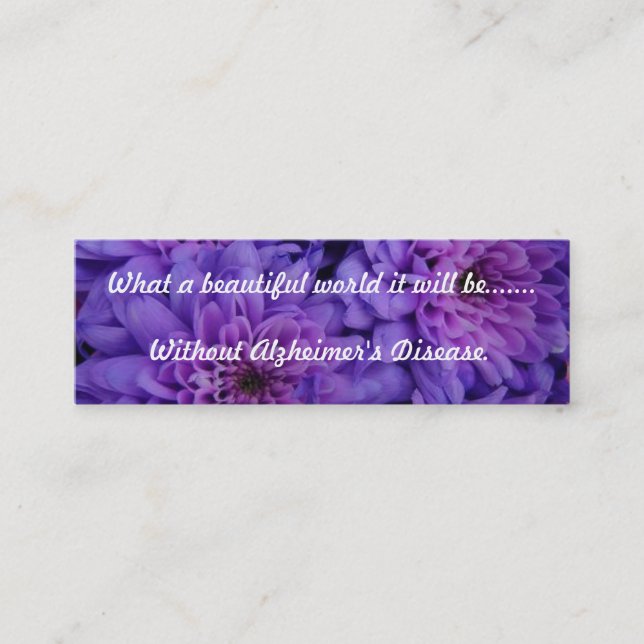 Carte De Visite Mini Signet de soutien d'Alzheimer (Devant)