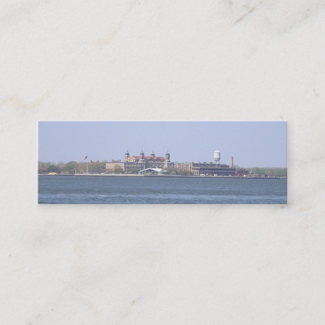 Carte De Visite Mini Signet d'Île-NYC d'Ellis (Devant)