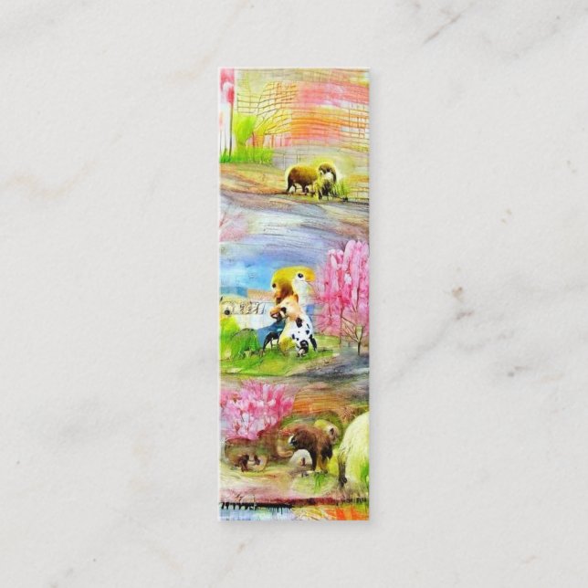 Carte De Visite Mini Signet paysage aquarelle (Devant)