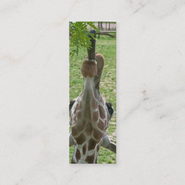 Carte De Visite Mini Signet prolongé de girafe de langue (Devant)