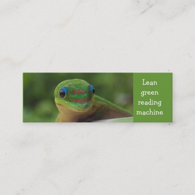 Carte De Visite Mini Signet vert de Gecko (Devant)