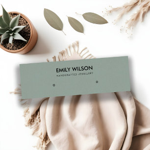 CARTE DE VISITE MINI SIMPLE BLEUE GRAY KRAFT STUD EARRY AFFICHE LOGO