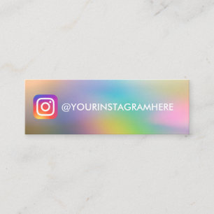 Carte De Visite Mini SIMPLE COULEUR GRADIENT RÉSEAU SOCIAL Instagram