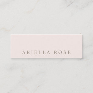 Carte De Visite Mini Simple élégance Blush Pink Professionnel