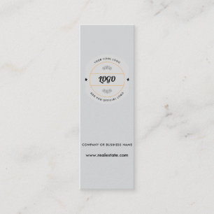 Carte De Visite Mini Simple logo d'entreprise rond et texte personnalis