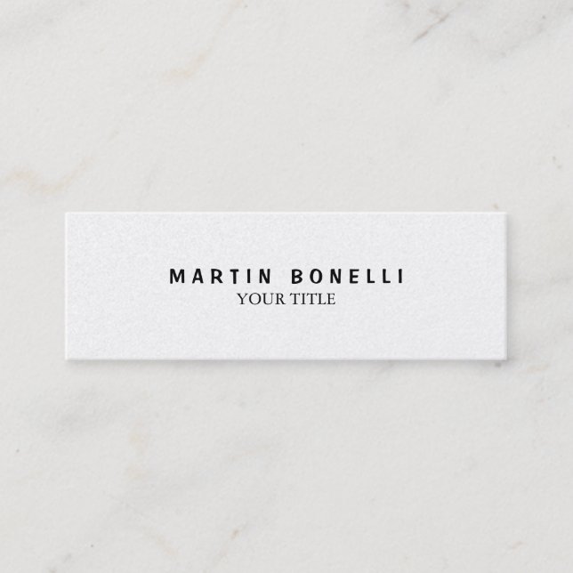 Carte De Visite Mini Simple mince professionnel moderne (Devant)