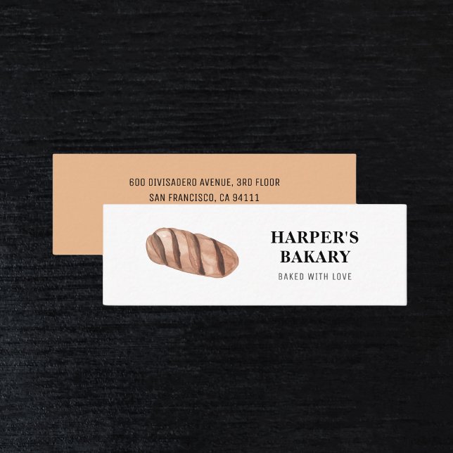 Carte De Visite Mini Simple moderne boulangerie fraîche Éco logo profes (Créateur téléchargé)