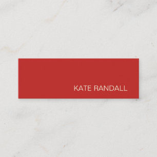 Carte De Visite Mini Simple moderne Red Professional