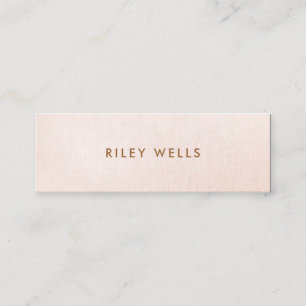 Carte De Visite Mini Simple, Rose Clair, Stylish Beauté Minimaliste