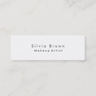 Carte De Visite Mini Simple White Skinny Maquillage Artiste Styliste