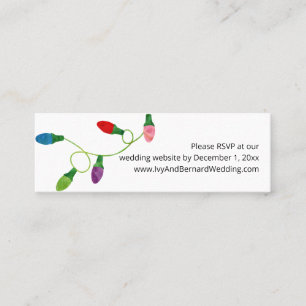 Carte De Visite Mini Site Mariage des lumières de Noël RSVP