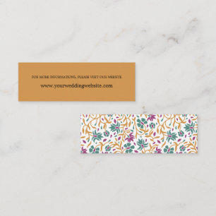 Carte De Visite Mini Site Mariage Flower YellowOnline indien