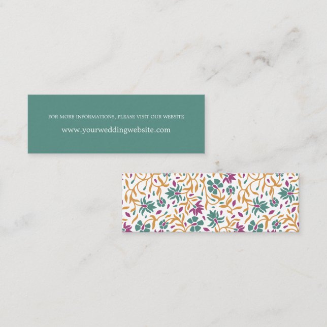 Carte De Visite Mini Site web en ligne de Jade verte (Devant / Derrière)