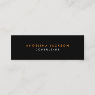 Carte De Visite Mini Skinny Black Professional tendance moderne