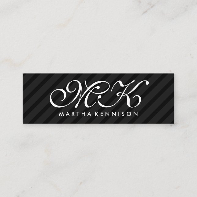 Carte De Visite Mini Sleek Stripes Corporate (Devant)