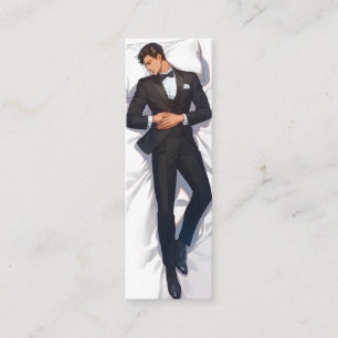 Carte De Visite Mini Sleeping Elegant Anime Man