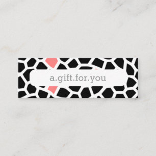 Carte De Visite Mini Snake Skin Gris Rose Mosaïque Motif Remise Cadeau