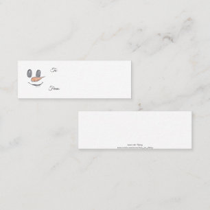 Carte De Visite Mini Snowman Christmas Cadeau Tags/Étiquette