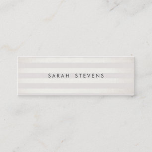 Carte De Visite Mini Spa de salon moderne Silver fin blanc rayé