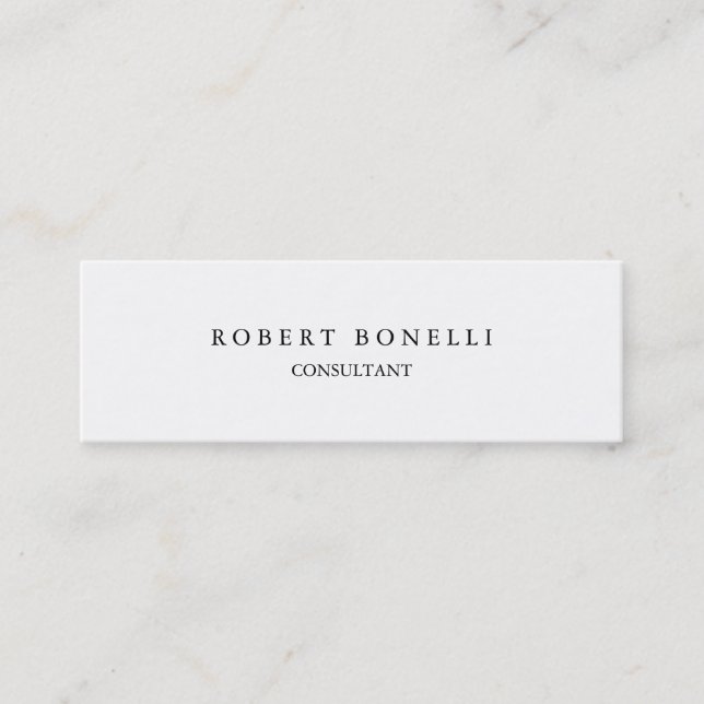 Carte De Visite Mini Spécial privé exclusif blanc unique (Devant)