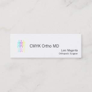 Carte De Visite Mini Squelettes jaunes magenta cyan d'impression