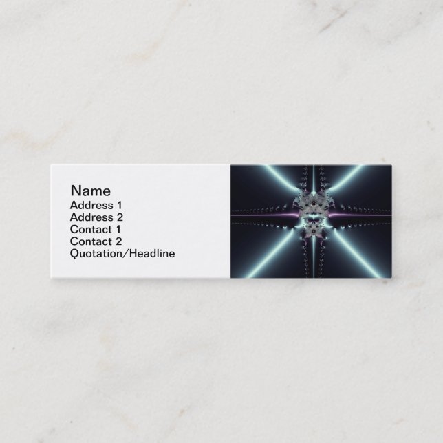Carte De Visite Mini Star Bleue Art Abstrait (Devant)