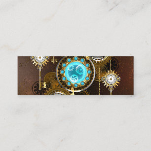 Carte De Visite Mini Steampunk Arrière - plan rouillé avec des lentille