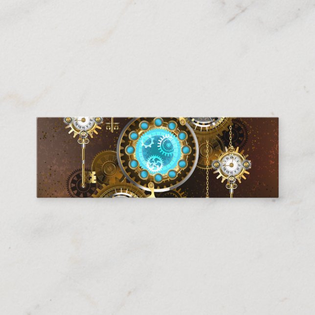 Carte De Visite Mini Steampunk Arrière - plan rouillé avec des lentille (Devant)